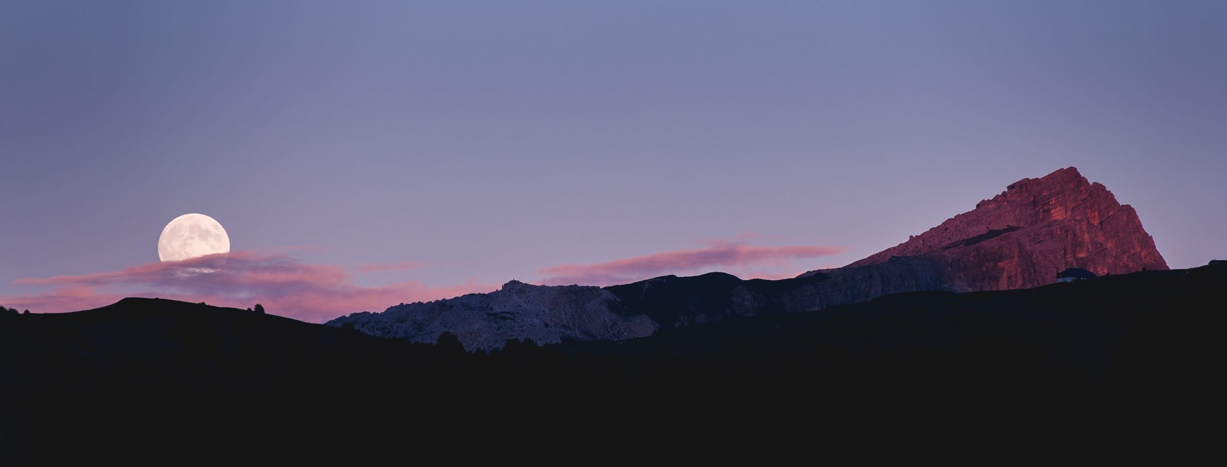 Moonlight snowshoeing